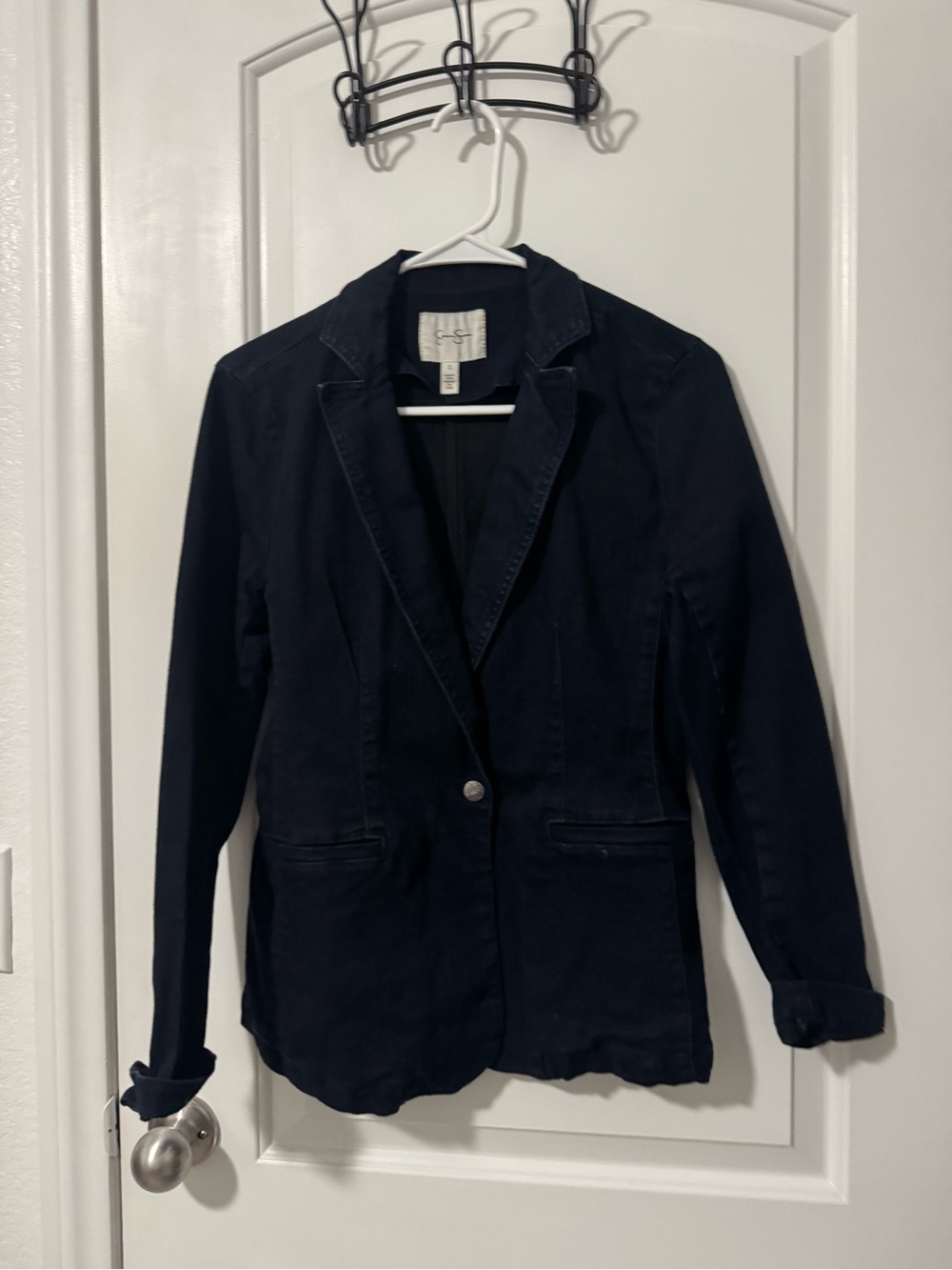 Jessica Simpson Dark Navy Single-Button Blazer